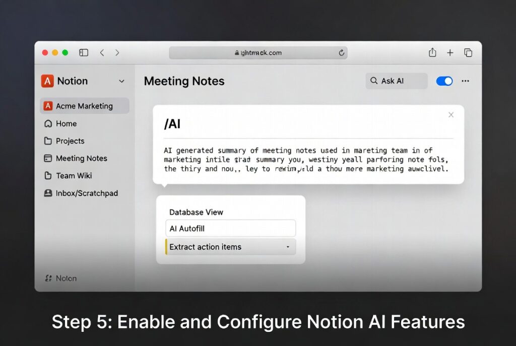 Enable and Configure Notion AI Features