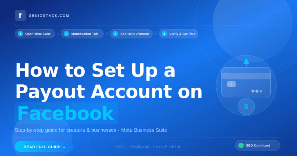 payout account on Facebook
