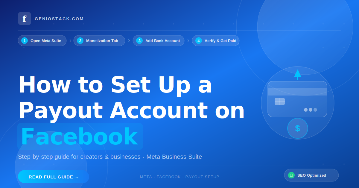 payout account on Facebook