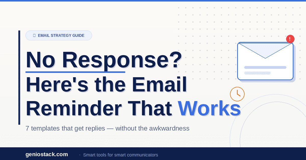 no response email reminder