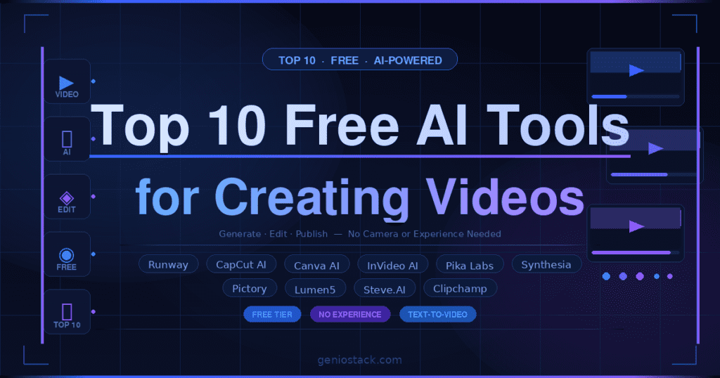 10 Free AI Tools for Creating Videos